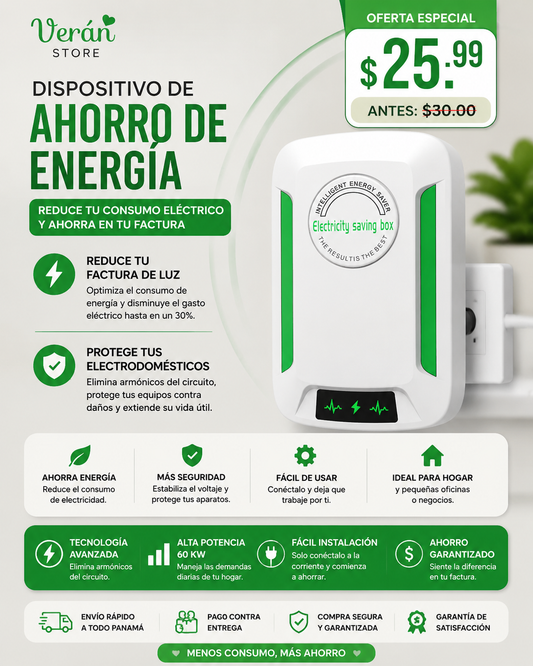 Dispositivo de Ahorro de Energía | Optimiza el Consumo Eléctrico | 60 kW