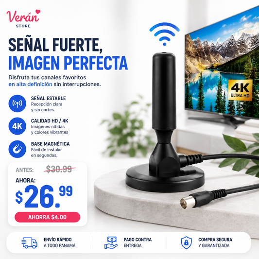 Antena HDTV 4K Premium | Disfruta Canales en Alta Definición