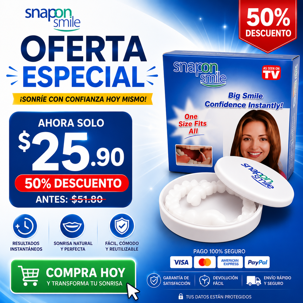 Snap On Smile™ – Sonríe con Confianza al Instante