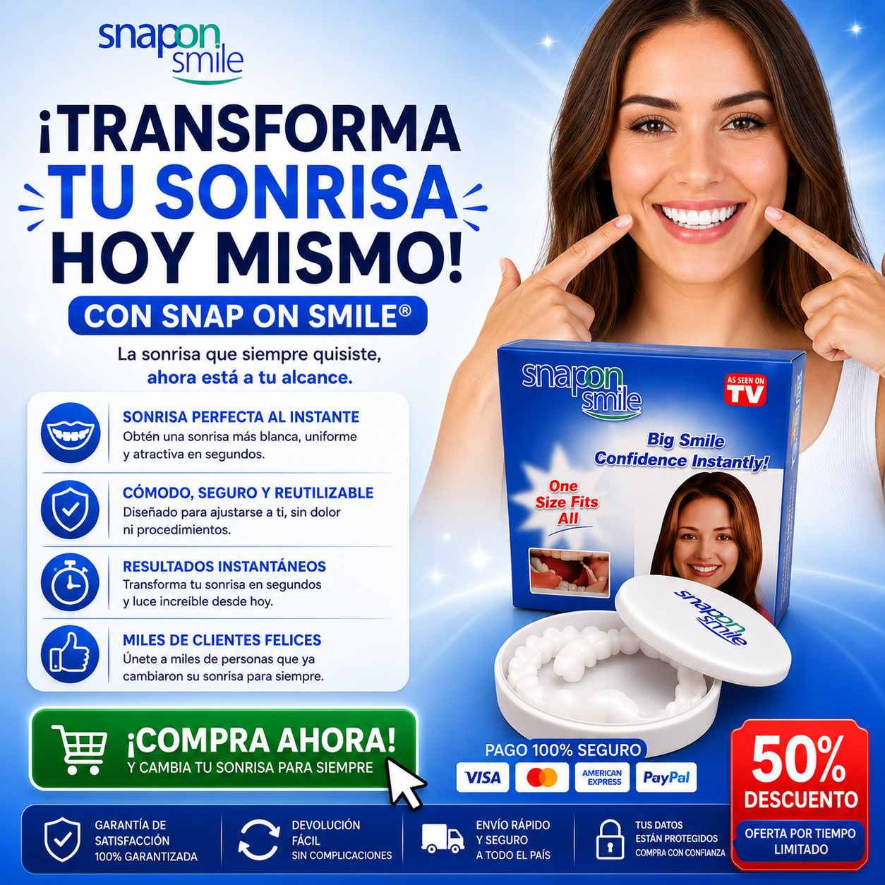 Snap On Smile™ – Sonríe con Confianza al Instante